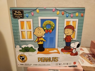Mattel 2025 Polly Pocket Peanuts Puffy Jacket Snoopy Charlie Brown Brand New NIB