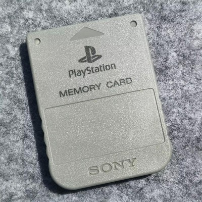 Playstation 1 PS1  Memory Card  TESTED Grey