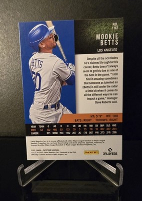 MOOKIE BETTS 🔥 2022 Panini Capstone Baseball #192 Los Angeles