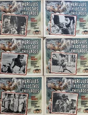 THE THREE STOOGES MEET HERCULES SAMSON BURKE MEXICAN LOBBY CARD SET 62
