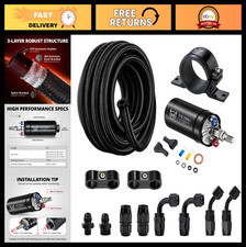 High-flow 300 Lph Inline Fuel Pump Kit For 12v Dc Efi Systems 10ft Fuel Line High-flow 300 Lph Inline Fuel Pump Kit For 12v Dc Efi Systems 10ft Fuel Line