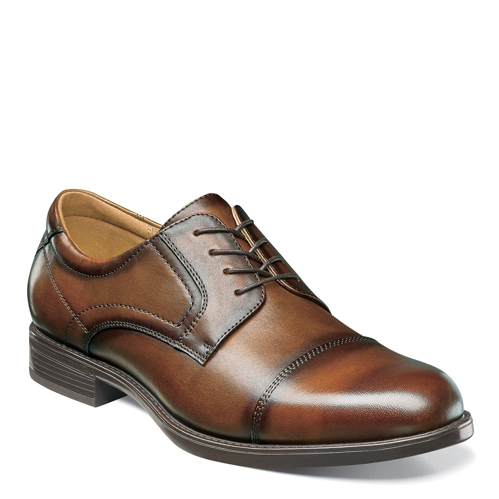Мужская кепка Oxford 12138-221 из коньячной КОЖИ Florsheim Midtown Cap Toe Oxford 17190₽