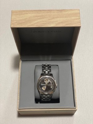 Hamilton Jazzmaster Open Heart Automatikuhr schwarzes Zifferblatt Edelstahl
