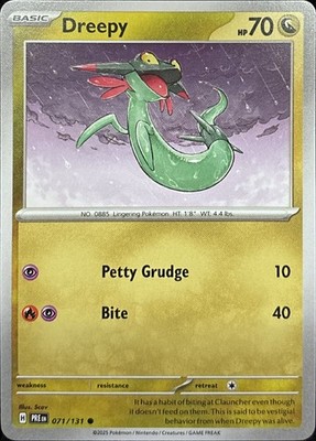 Dreepy 071/131 Common Prismatic Evolutions Pokemon Near Mint