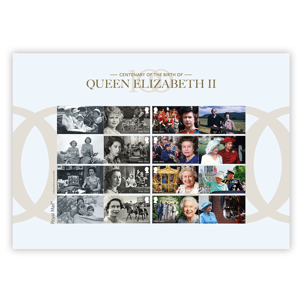 Queen Elizabeth II 100 Years Stamps Collector Sheet from Royal Mail