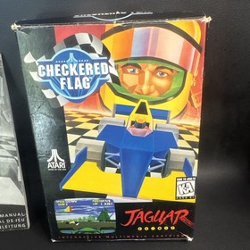 Vintage Checkered Flag Atari Jaguar Complete In Box | Tested