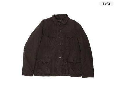 Aspesi Mens Utility Jacket UK 42 XL Black Polyester AA15