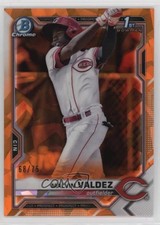 2021 Bowman Chrome Sapphire Prospects Orange Refractor 68/75 Malvin Valdez d7k