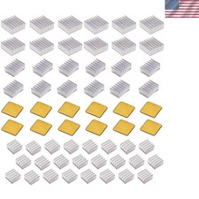 60 PCS Raspberry Pi Cooling Heatsink: Aluminum  Copper for Optimal Performance
