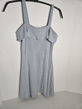 Women's Forever 21 Light Blue Dress Sleeveless Tight Ribbed Poly/Rayon - Size S