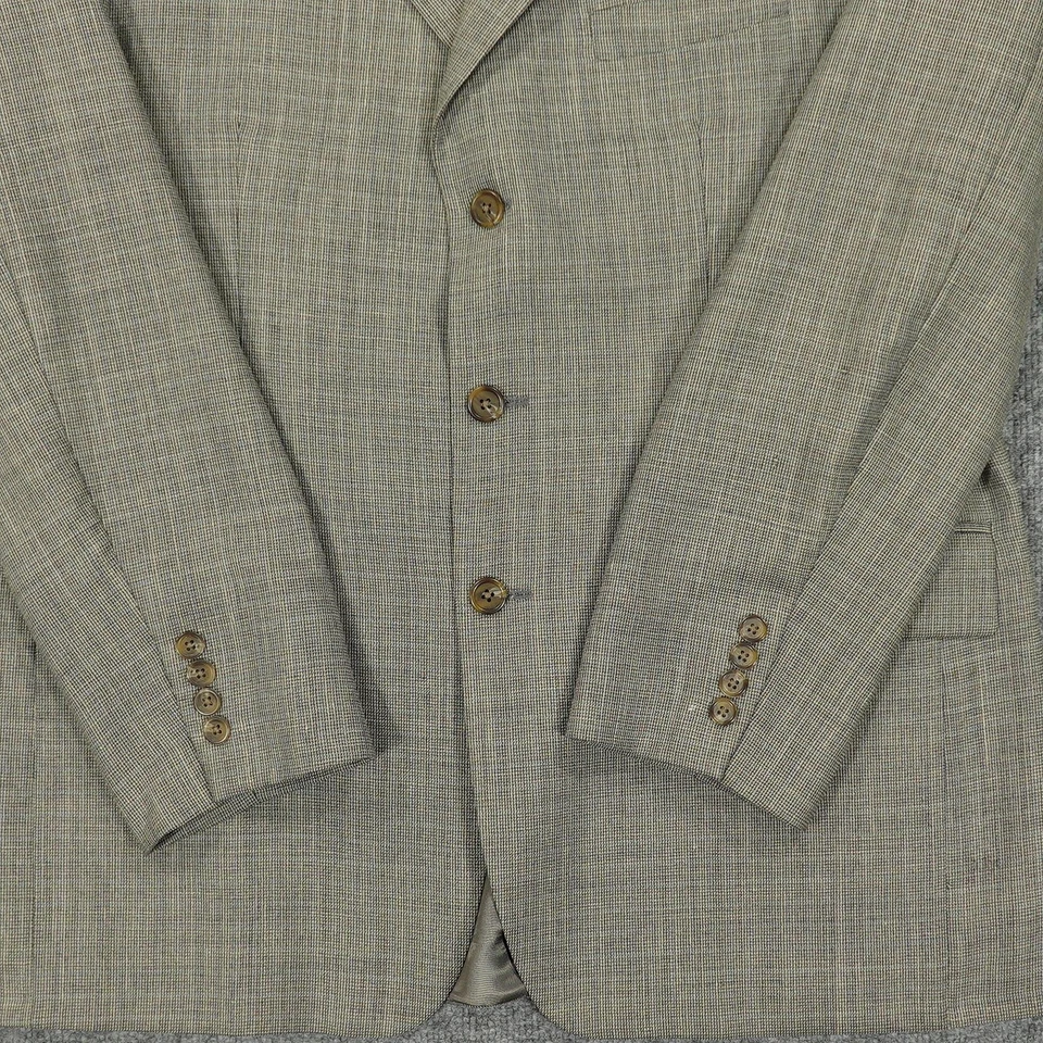 Chaps Ralph Lauren Blazer Mens 42R Brown Wool Linen Sport Coat Made Canada - Image 3 of 4