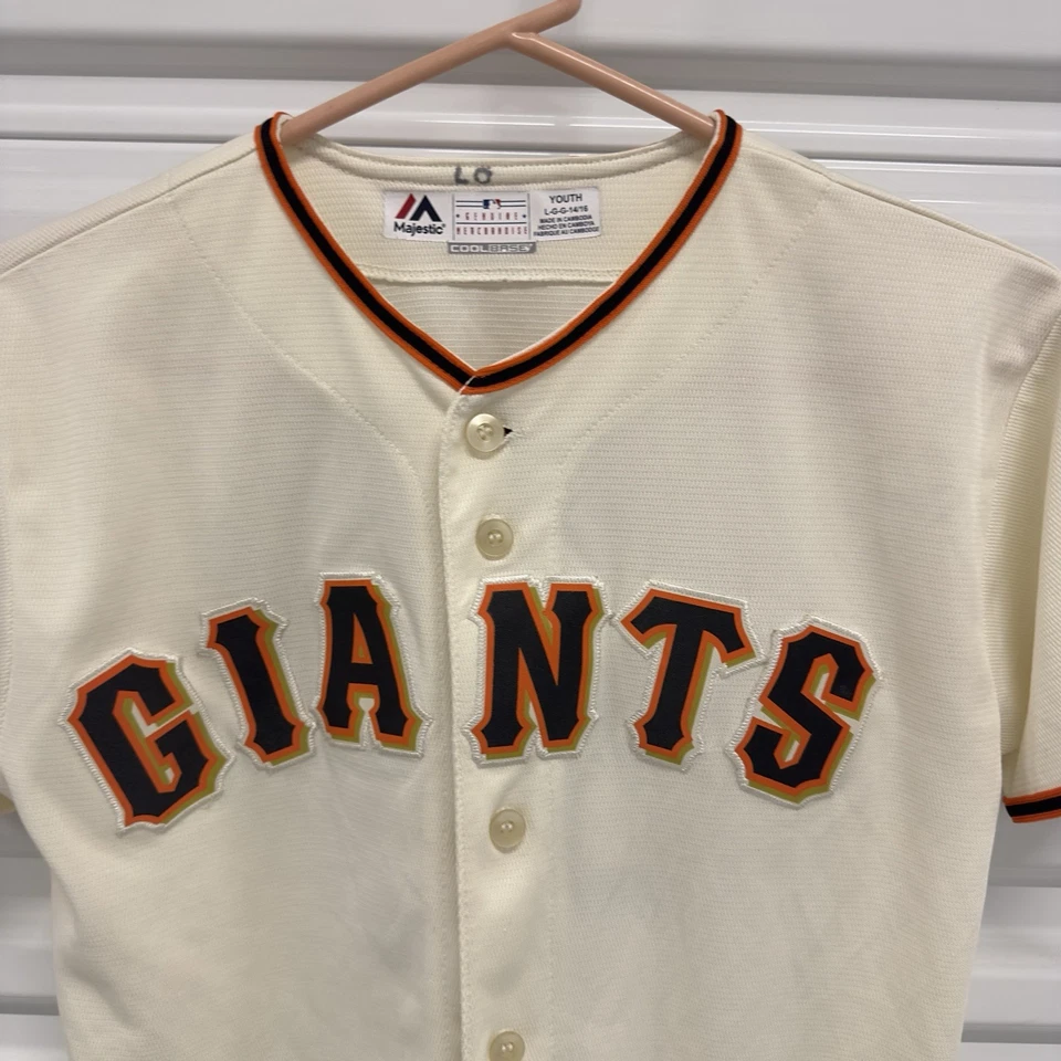 Majestic San Francisco Giants Madison Bumgarner #40 MLB Jersey Youth Size Large - Image 3 of 4