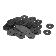 60Pcs M4 Nylon Flat Washers 4mm ID 20mm OD 1mm Thick Black