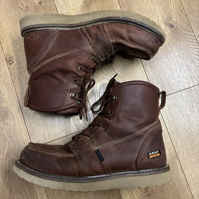Ariat Rebar Wedge Moc Toe 11 D Honey Brown 6'' Waterproof Work Boots
