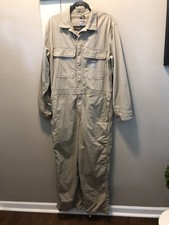 Carhartt FR Coveralls Mens 44 Regular Beige FRX010 Overalls Fire Resistant HRC2