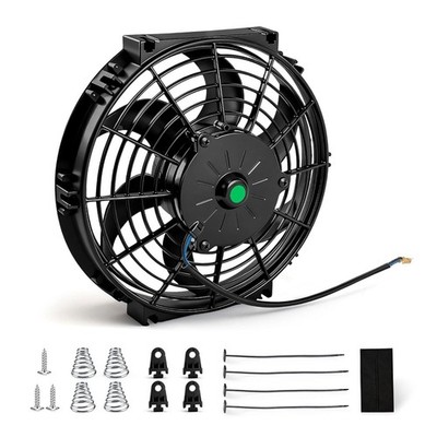 10'' Electric Push/Pull Radiator Fan Cooling Slim Fan 12V 80W W/ Mounting Kit