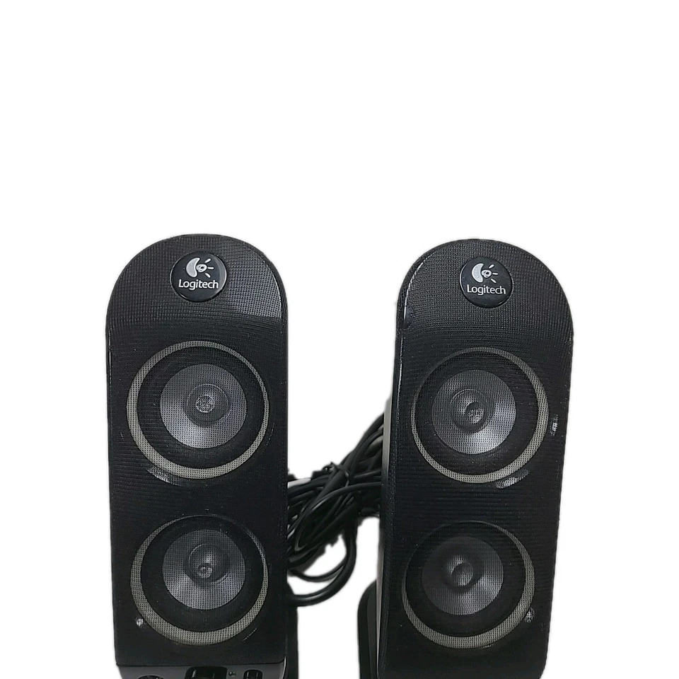 Logitech X-530 Replacement Speakers Front LEFT/RIGHT Green/Main RCA Plug - Image 2 of 4