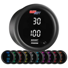10 Color Digital Dual Boost/Vacuum & Pressure Gauge