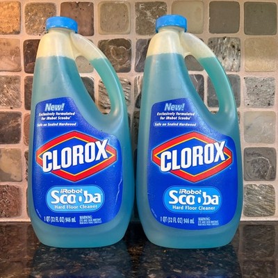 Lot of 2 Clorox iRobot Scooba Hard Floor Cleaner 32oz Sealed Hardwood 1 Quart