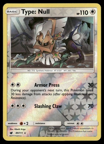 Type: Null (SM Crimson Invasion) 89/111 Rare Deck Exclusives Pokemon LP