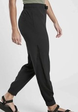 Athleta Quest Jogger Pant Mesh Sides Belted Black Women's Size 0