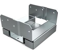 4-Pack 6x6 Post Base -Actual 6"x6" for Wood Posts, Heavy Duty Galvanized Anchors