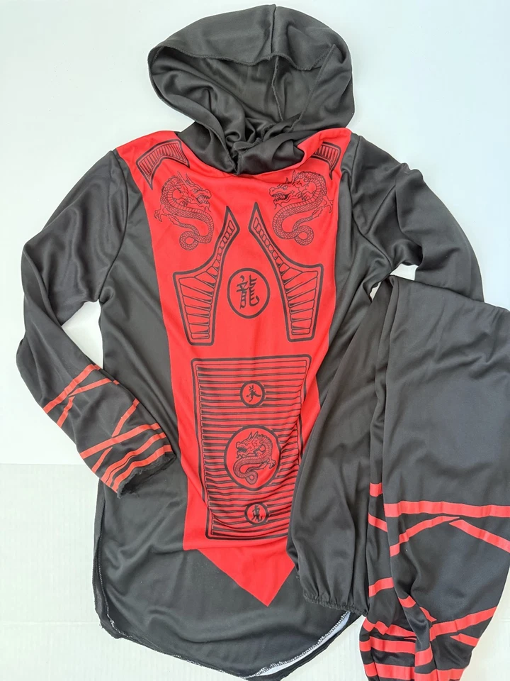 Disfraz de Ninja Ocasional para Niño para Halloween Talla 10 Años Negro Foto 2 de 4