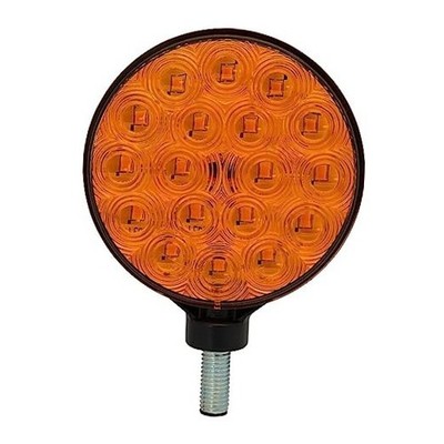 4'' Round Dual-Face Amber Lens 12V Pedestal Mount Hazard 1Pcs Warning Light