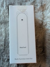 StayCool Multi Function Mini Fan Portable USB Rechargeable Power Bank Flashlight