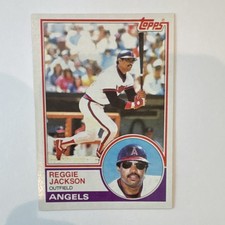 Topps 1983 Reggie Jackson #500 Los Angeles Angels Baseball PACK FRESH