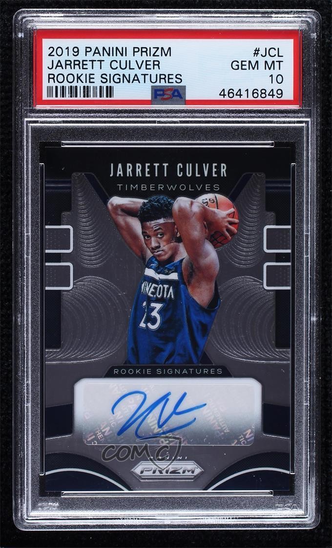 2019-20 Panini Prizm Rookie Signatures Jarrett Culver PSA 10 GEM MT Auto RC dd2