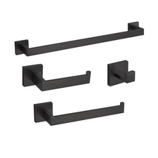 4-Piece Bathroom Hardware Set, Towel Rack Towel Bar Towel Holder Toilet Paper...