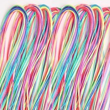 Colorful Hair Wrap String For Braids Assorted Rainbow Fashionable Gradient Color