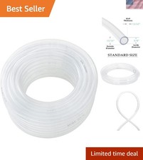 Durable 50ft Clear Vinyl Hose - UV Resistant, Easy to Install, Multi-Purpose Use