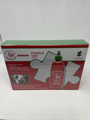 Sriracha Hot Chili Sauce Bottle Shaped 1000 Piece Jigsaw Puzzle Free Shipping