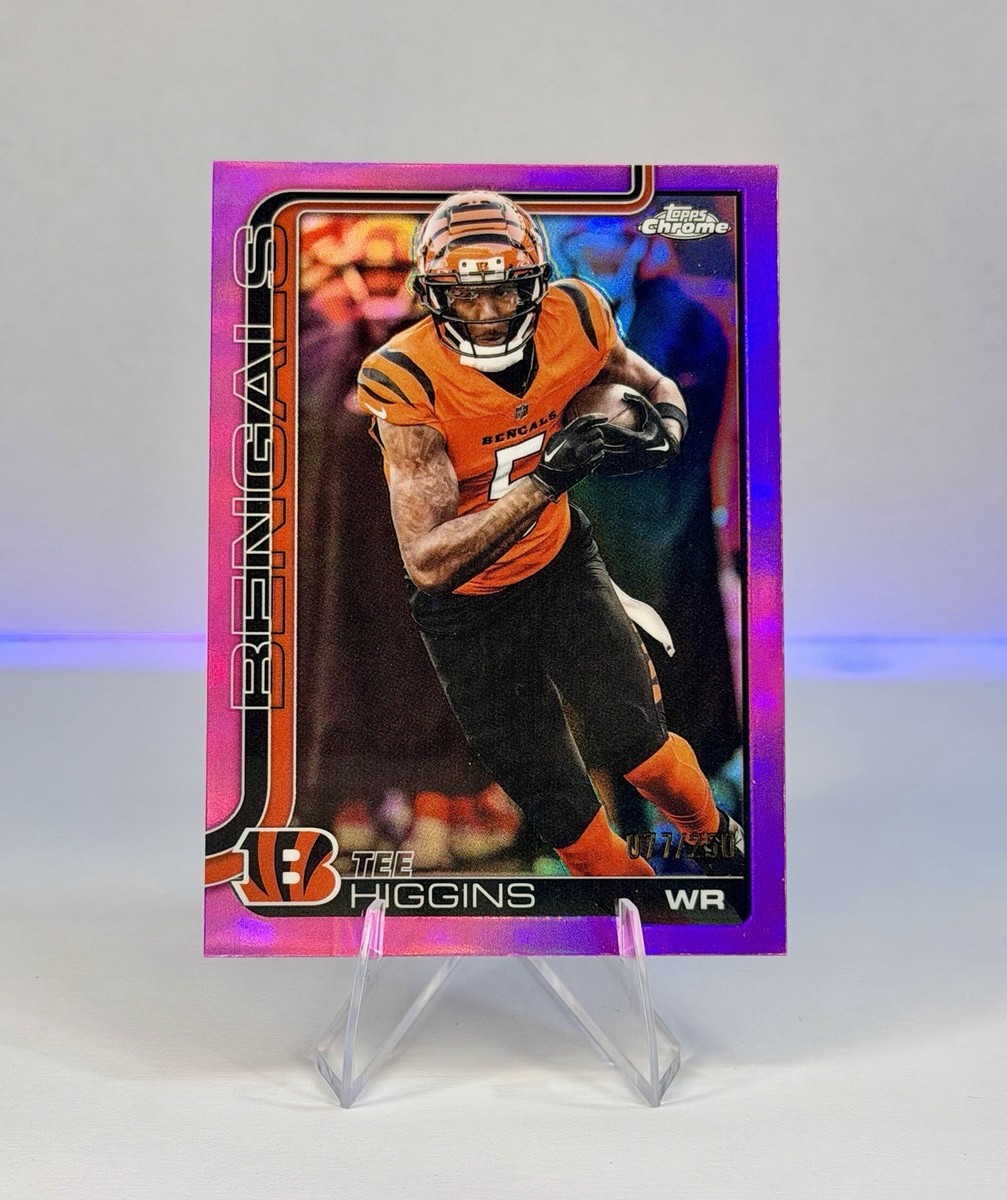 2025 Topps Chrome Football Tee Higgins Pink Refractor /250 4#59