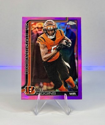 2025 Topps Chrome Football Tee Higgins Pink Refractor /250 4#59