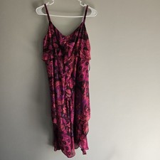 Bandolino Paisley Spaghetti Strap Whimsical  Flowy Slip Dress Size 8 