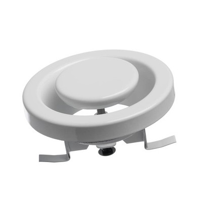 Ø 80mm Weiß Abluft Tellerventil Anemostat Stahl Rund Lüftungsventile mit Klem...