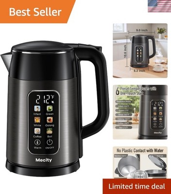 Electric Kettle 1.7L Touch Screen Temperature Control Water Boiler, No Plasti...