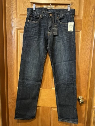 CP27 Lucky Brand 221 Straight Jeans Dark Wash Denim Pants Mens Size 32x32 NWT