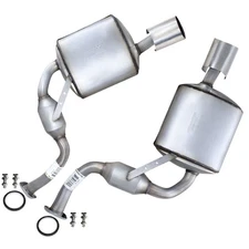 Stainless Steel Pair of Exhaust Mufflers fits: 2009-2017 Nissan Maxima 3.5L