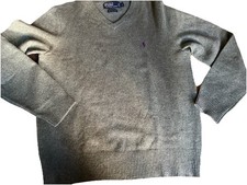 VTG Polo Ralph Lauren Men  s 100 Lambswool V-Neck Sweater Green Large Vintage