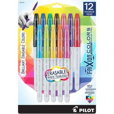 PILOT Pen 44155 FriXion Colors Erasable Marker Pens, Bold Point, Assorted Col...