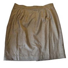 Travis Ayers Woman Gray Pinstripe Pencil Skirt Size 16W Lined Work Office Wear