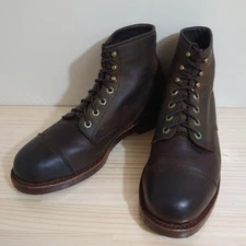 Chippewa x L.L.Bean Cap Toe Boots US 9D Dark Brown Made in USA Excellent