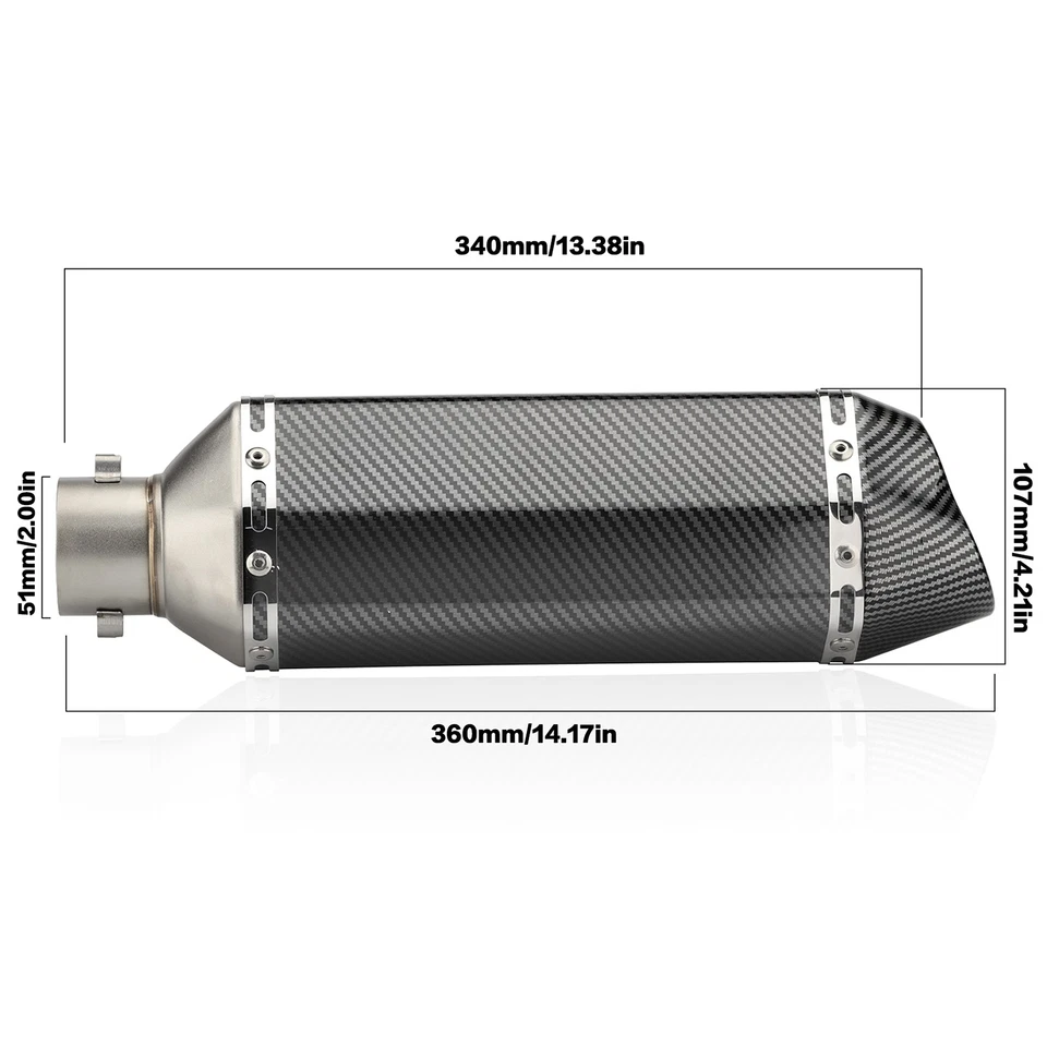 For Ducati Monster 696 796 795 1100 Dual Exit Outlet Muffler Exhaust System Kits - Image 4 of 4