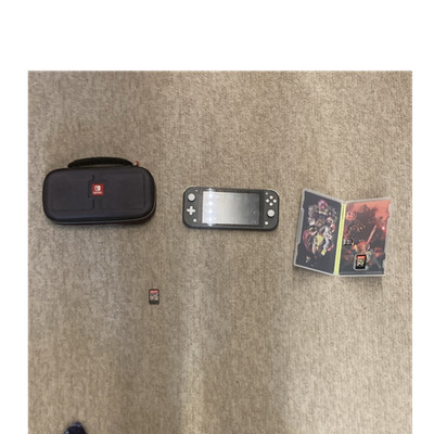 Nintendo Switch Lite Gray with Carrying Case, Mario Kart 8 Deluxe, Splatoon 3 