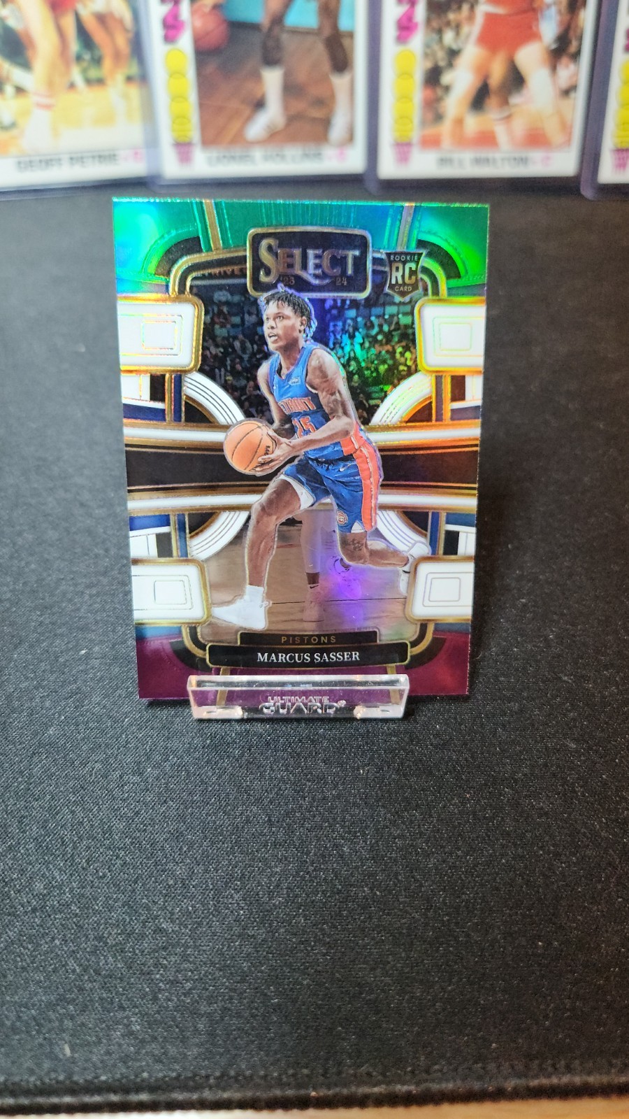 2023 2024 Panini Select Concourse Marcus Sasser RC Green White Purple Prizm