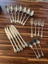 Rogers Deluxe Oneida Ltd Summer Mist Autumn Glow 19 PC Set Knife Fork Spoon Lot